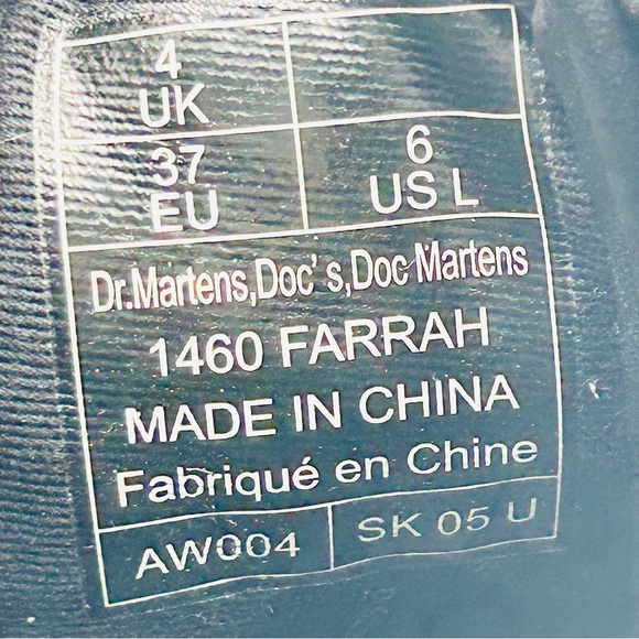 Dr Marten boots 1460 Farrah Gold Glitter Combat Ankle boots New Women Size 6 - Picture 2 of 11